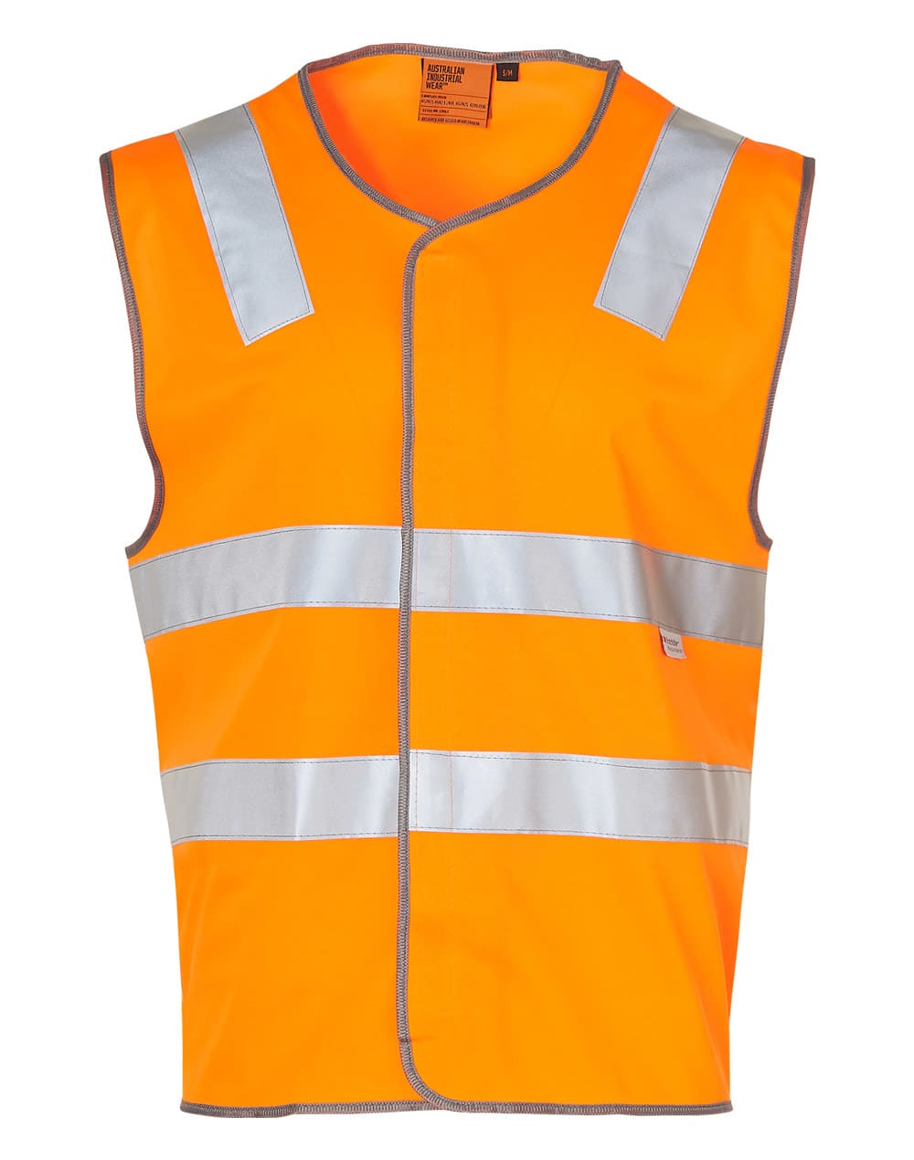 High Visibility Safety Vest With Reflective Tapes SW03 | FluoroOrange/Silver