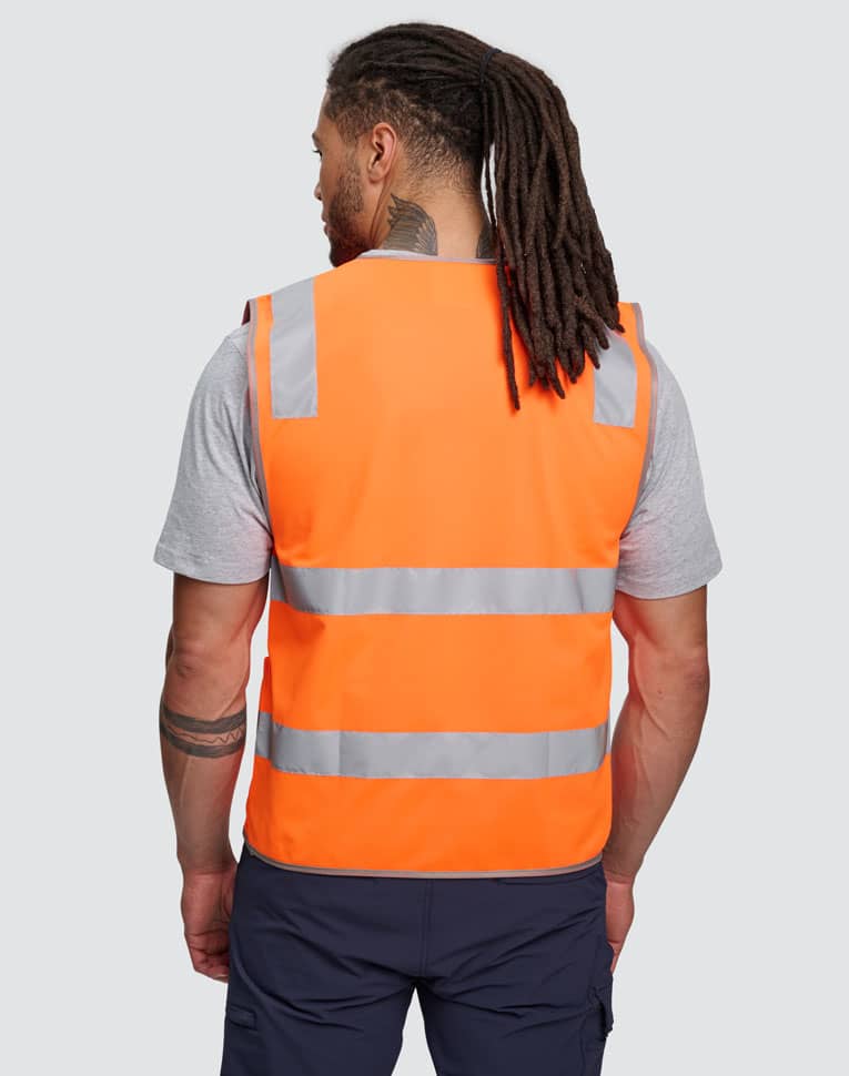 Hi Vis Safety Zip Vest With ID & Utility Pockets SH-SW04