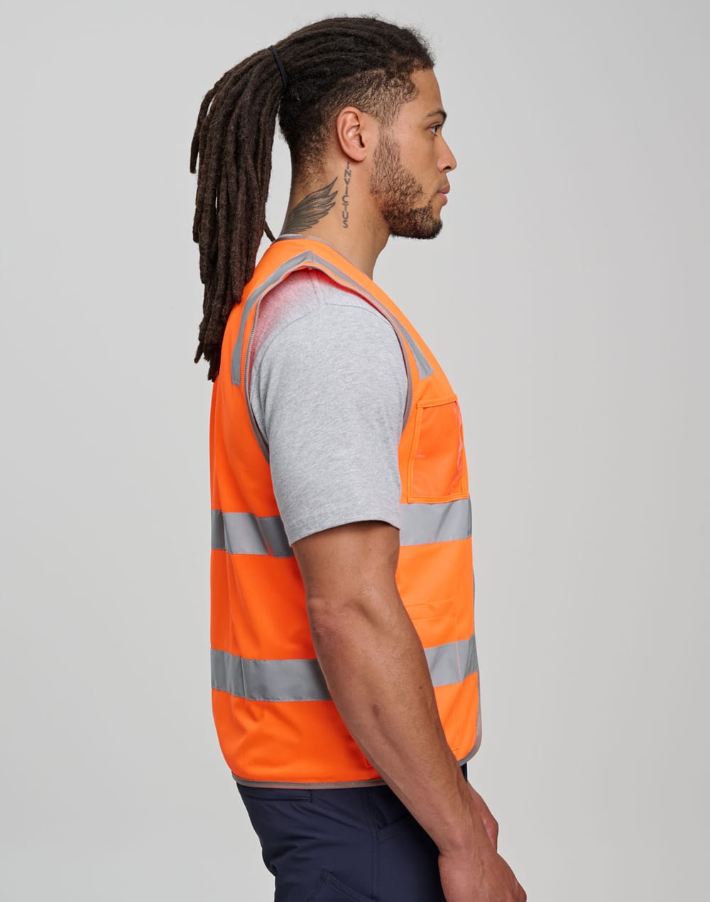 Hi Vis Safety Zip Vest With ID & Utility Pockets SH-SW04