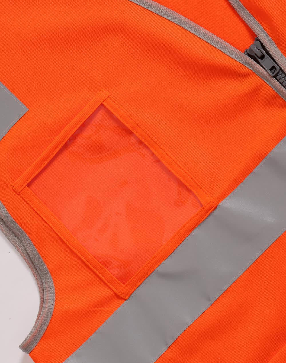 Hi Vis Safety Zip Vest With ID & Utility Pockets SH-SW04