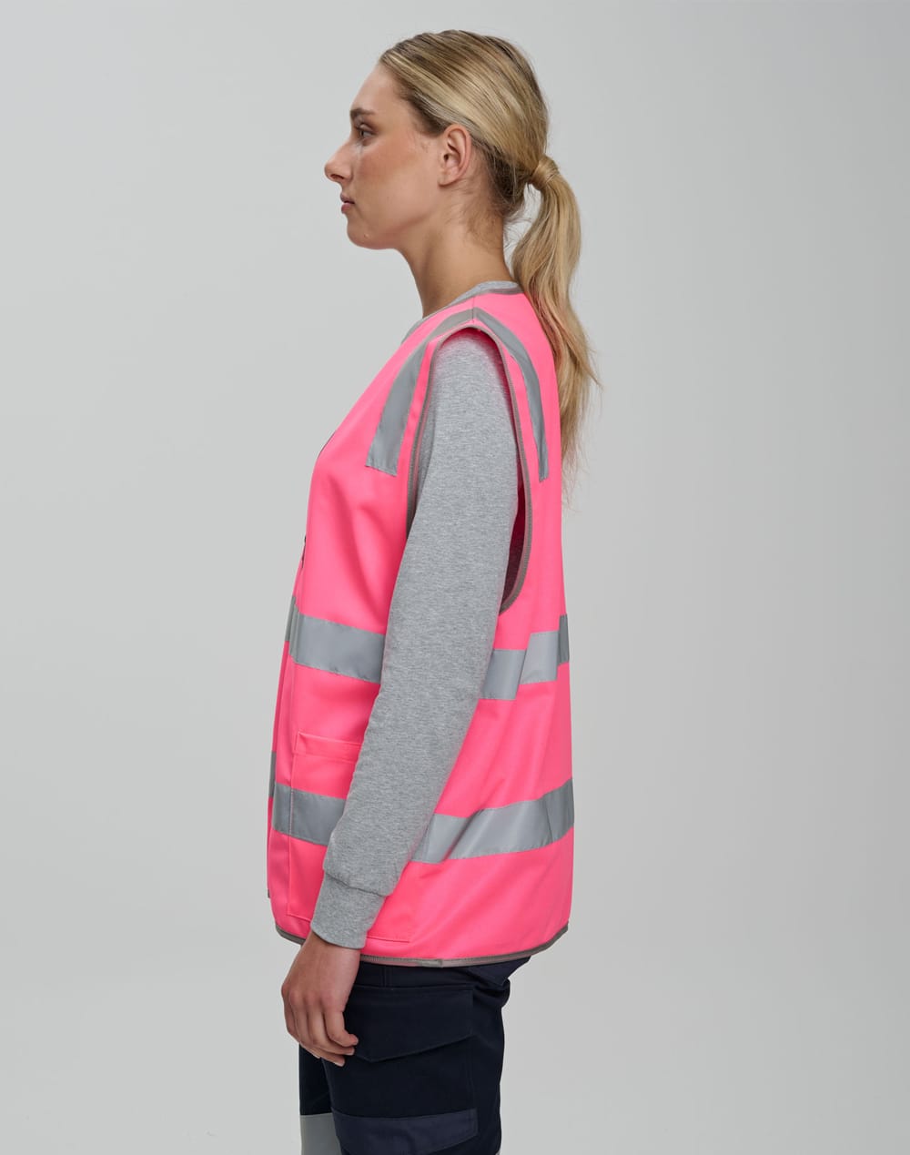 Hi Vis Safety Zip Vest With ID & Utility Pockets SH-SW04