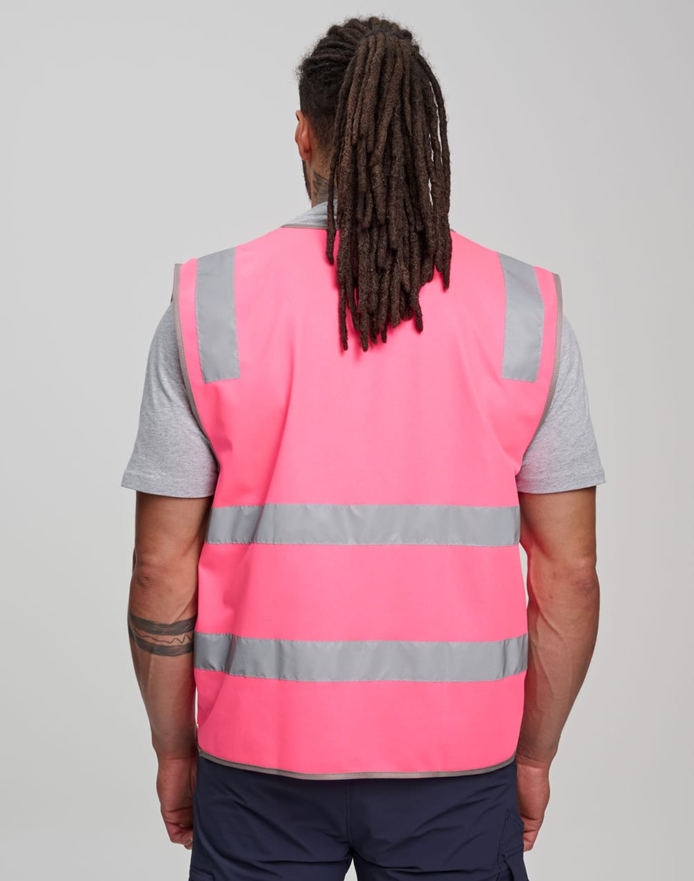 Hi Vis Safety Zip Vest With ID & Utility Pockets SH-SW04