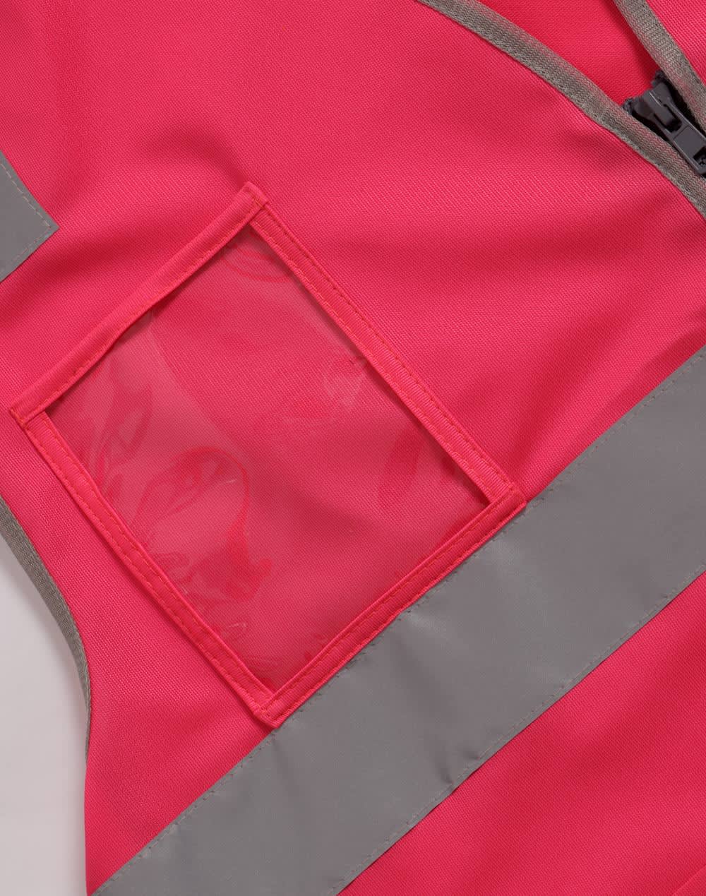 Hi Vis Safety Zip Vest With ID & Utility Pockets SH-SW04