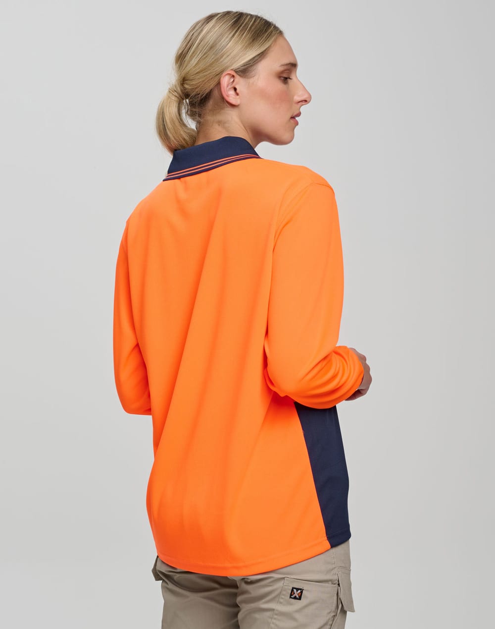 Hi-Vis cooldry safety polo L/S SH-SW05CD