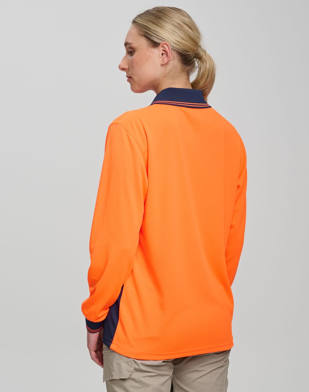 Hi-Vis cooldry safety polo L/S SH-SW05CD