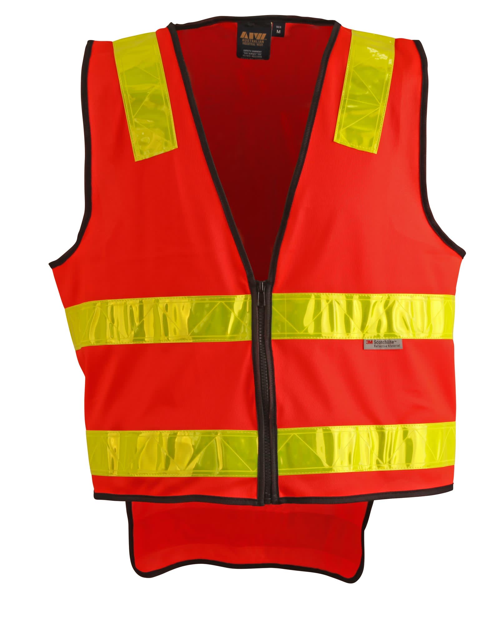 VIC Road Style Safety Vest SW10A | FluoroRed/Yellow