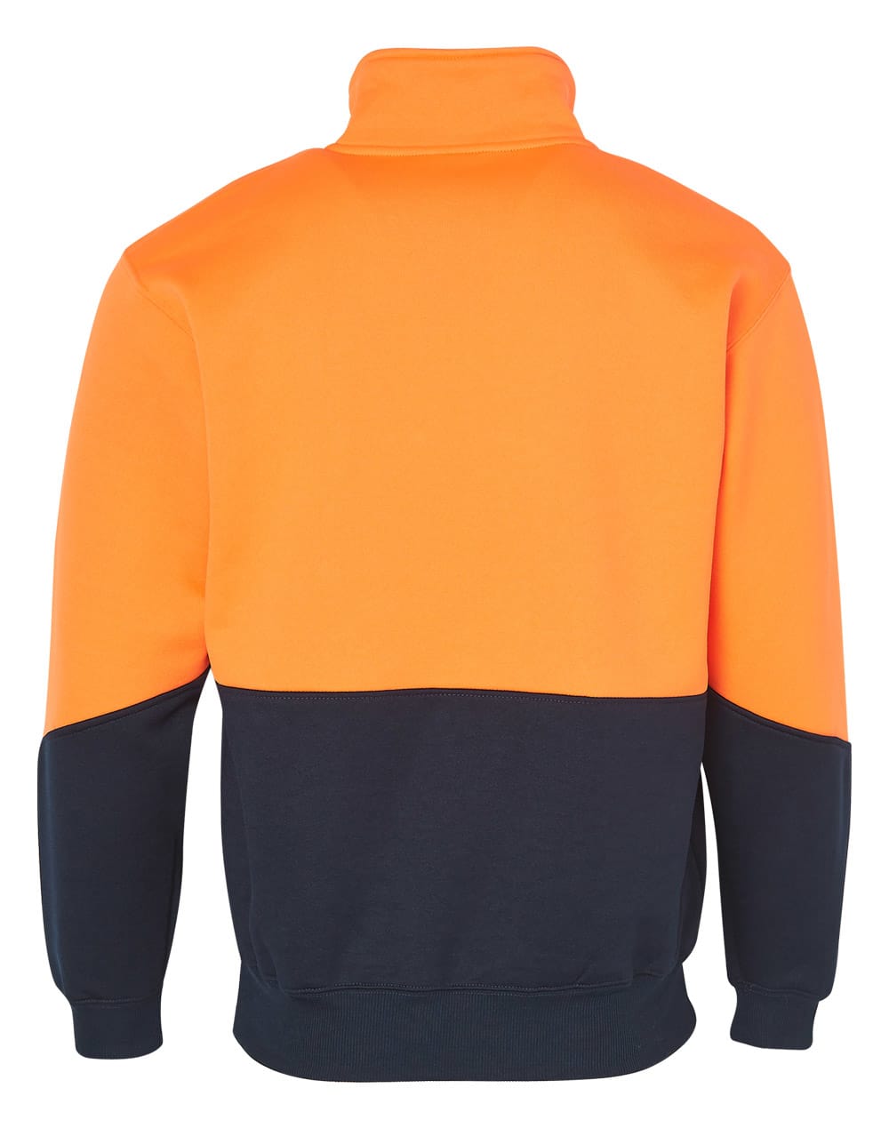 Mens High Visibility Long Sleeve Fleecy Sweat With Collar SW13A | 