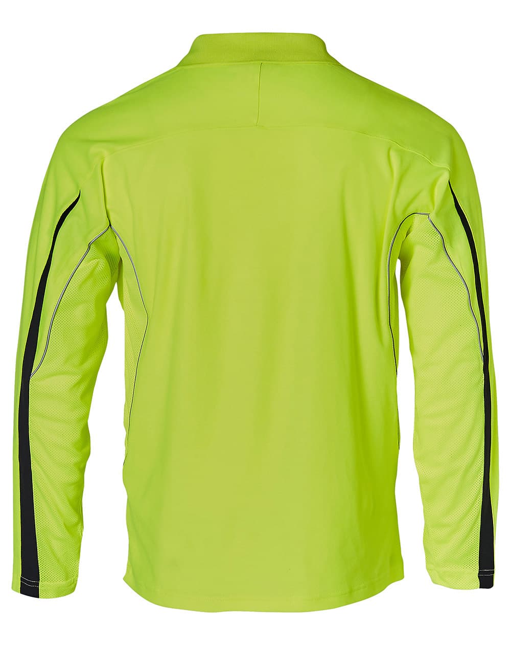 Mens TrueDry Hi-Vis Long Sleeve Polo with Reflective Piping SW33A | 