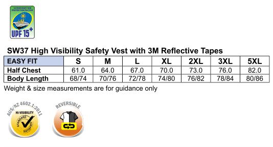 Hi-Vis Reversible Safety Vest With X Pattern 3M Reflective Tapes SW37 | 