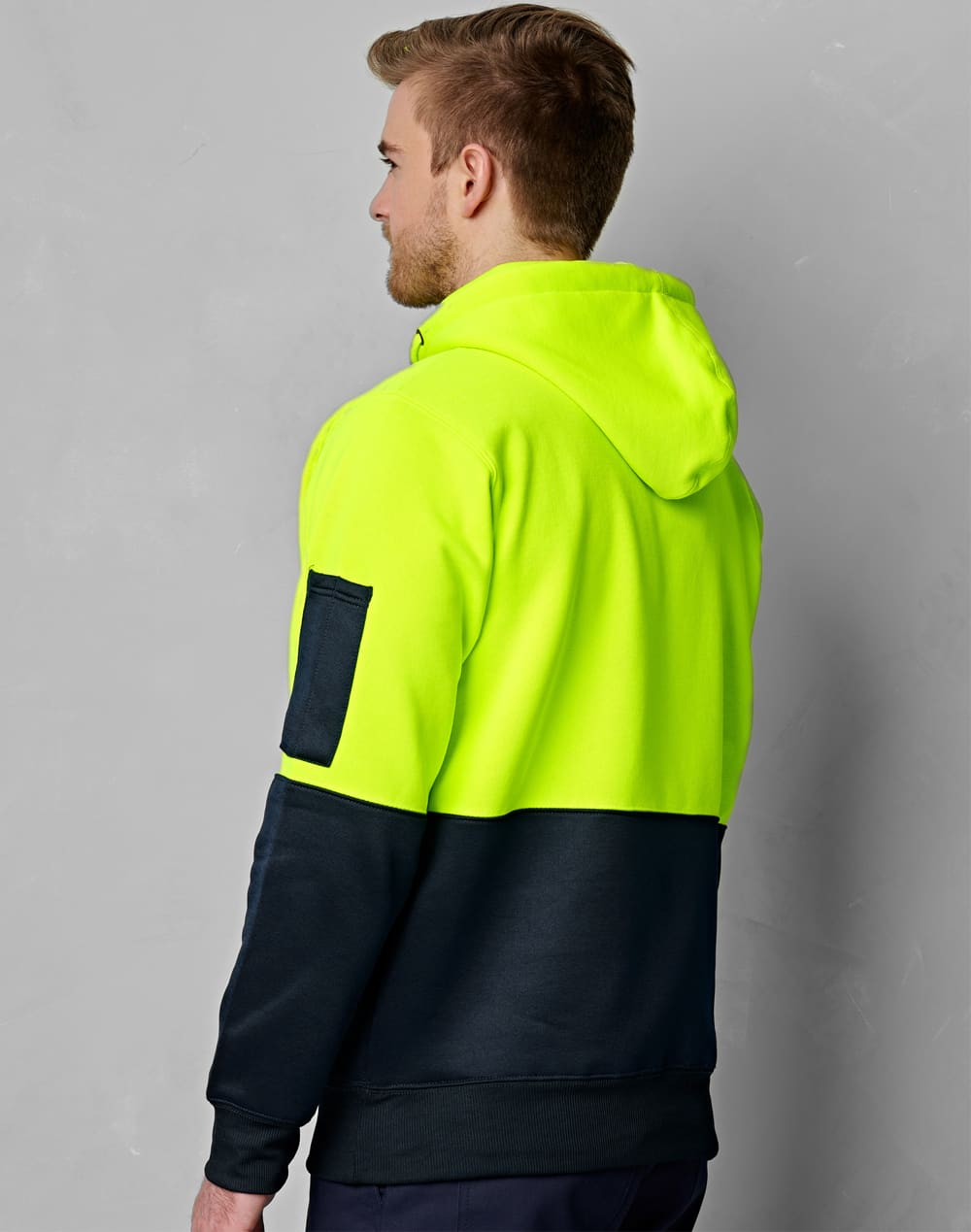 Adults Hi-Vis Two Tone Kangaroo Pocket Hoodie SW38 | 