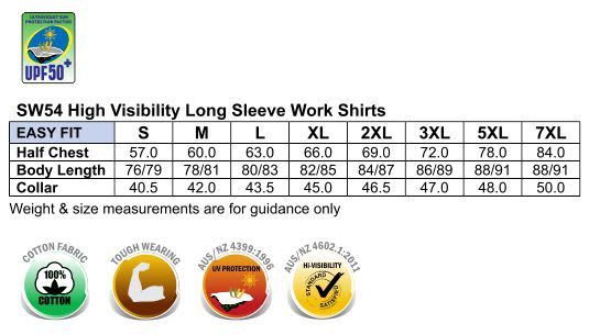 High Visibility Long Sleeve Work Shirt SW54 | 