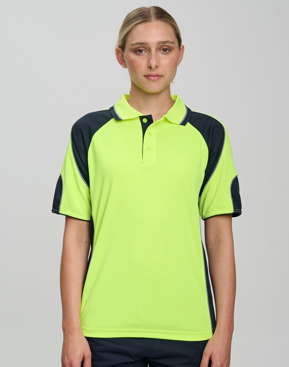 Men's Hi-Vis Cooldry Contrast Polo with Sleeve Panels SH-SW61