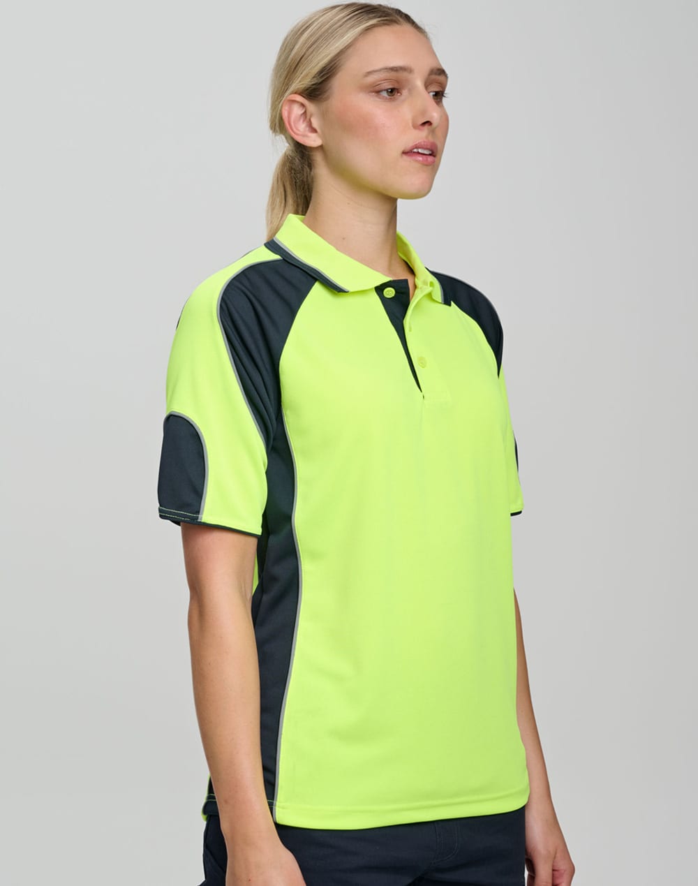 Men's Hi-Vis Cooldry Contrast Polo with Sleeve Panels SH-SW61