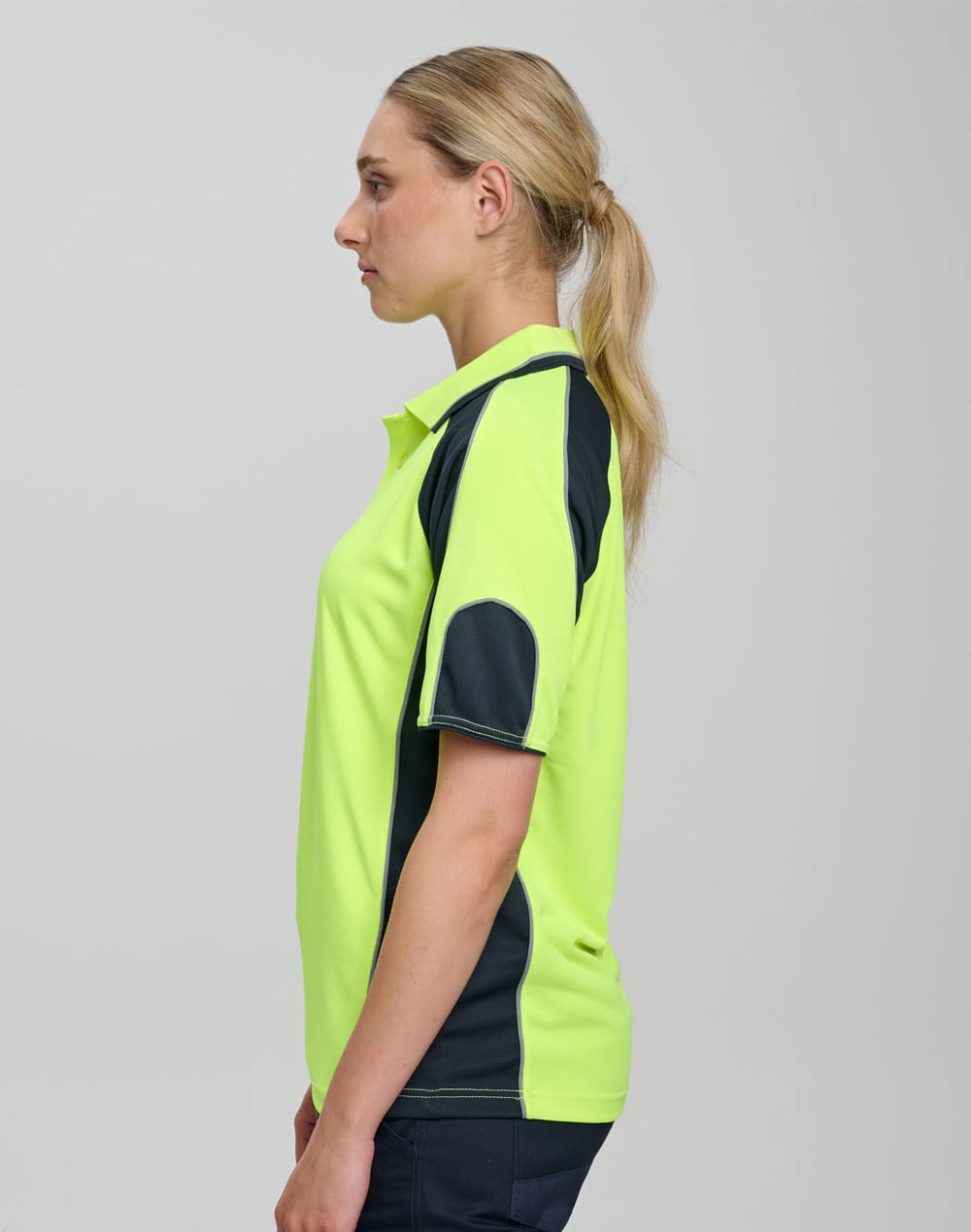 Men's Hi-Vis Cooldry Contrast Polo with Sleeve Panels SH-SW61