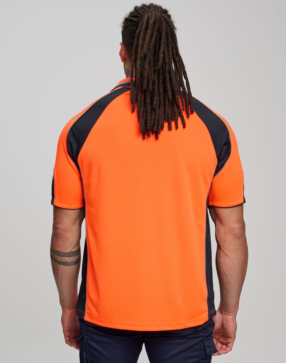 Men's Hi-Vis Cooldry Contrast Polo with Sleeve Panels SH-SW61