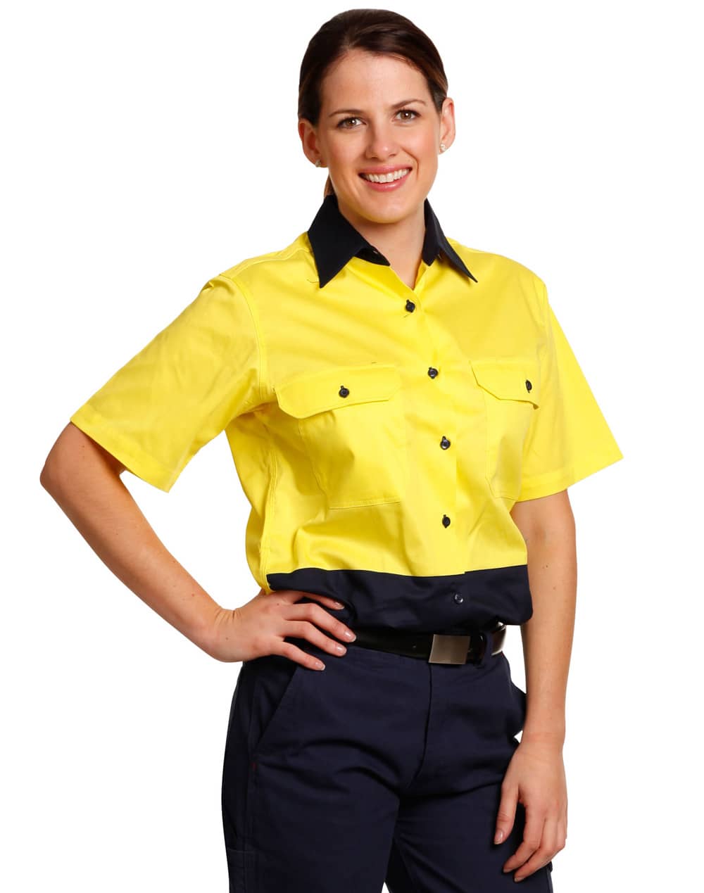 Ladies High Visibility Cool-Breeze Cotton Twill Safety Shirt SW63