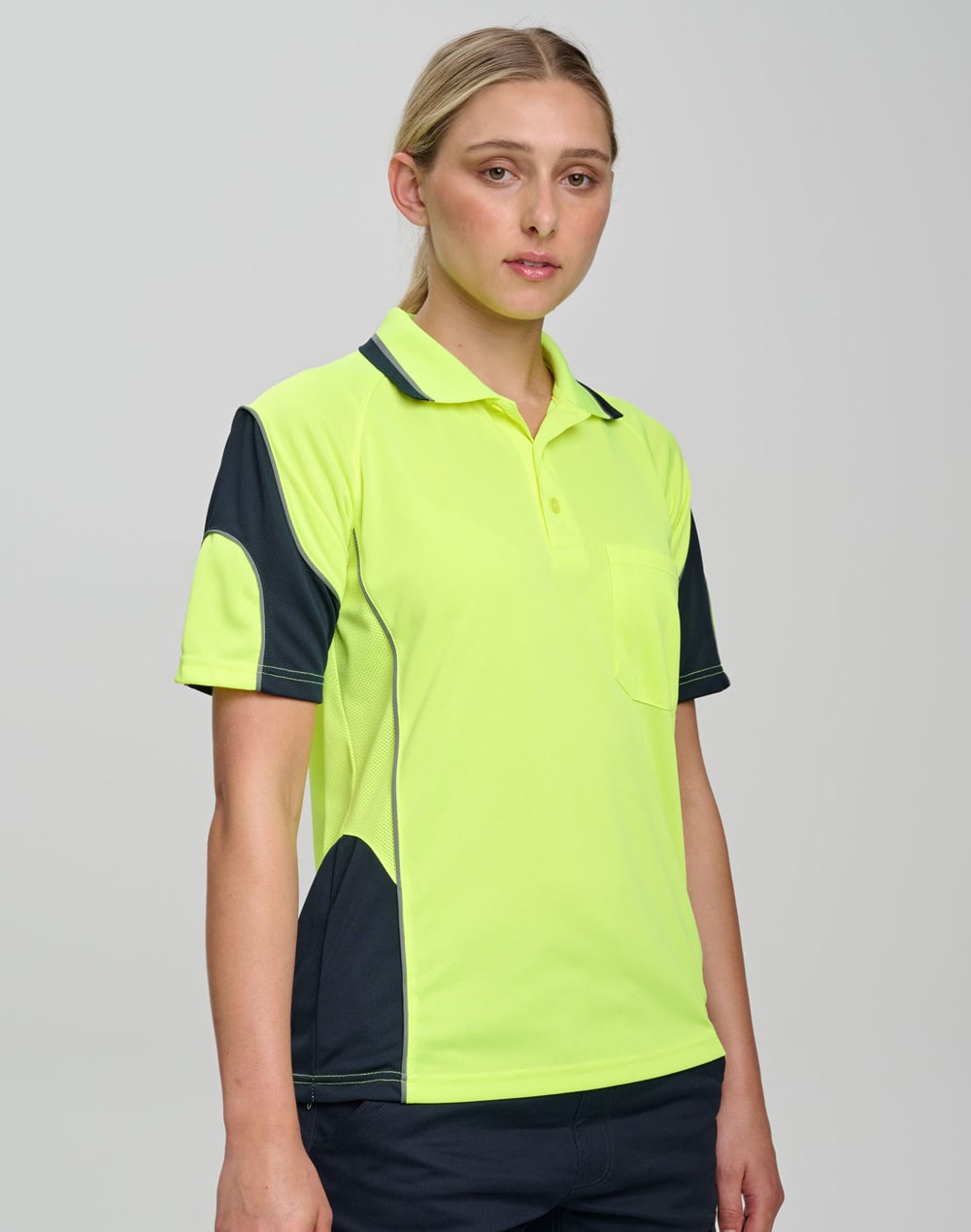 Cooldry Hi-Vis Mini Waffle Safety Polo SH-SW71