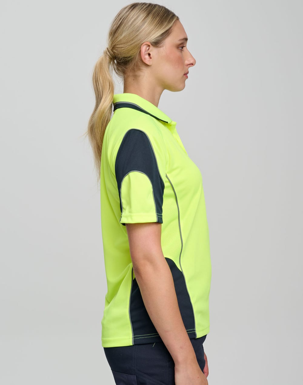 Cooldry Hi-Vis Mini Waffle Safety Polo SH-SW71