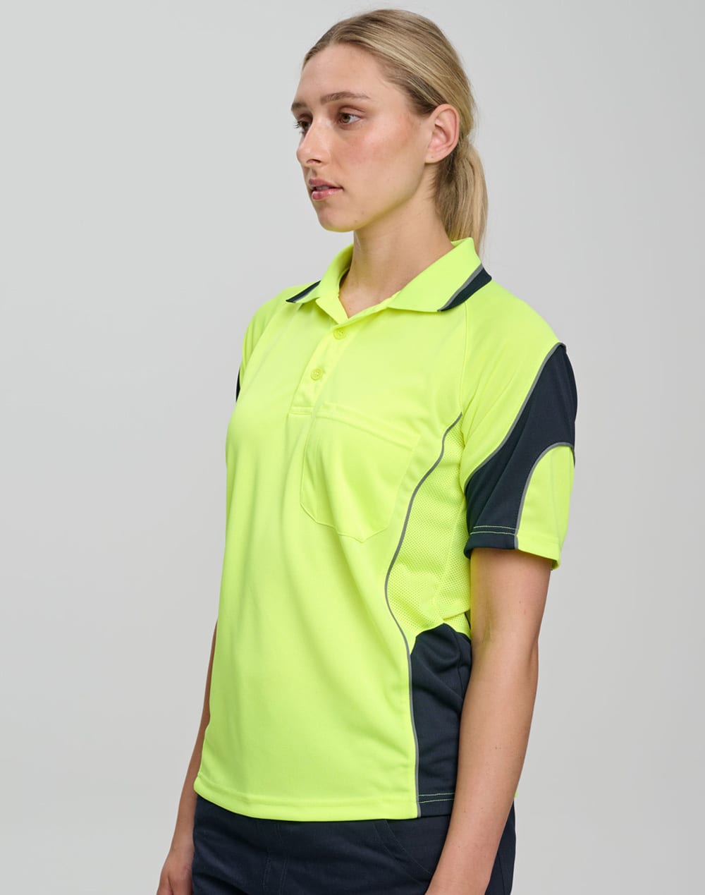 Cooldry Hi-Vis Mini Waffle Safety Polo SH-SW71