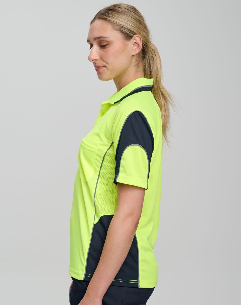Cooldry Hi-Vis Mini Waffle Safety Polo SH-SW71