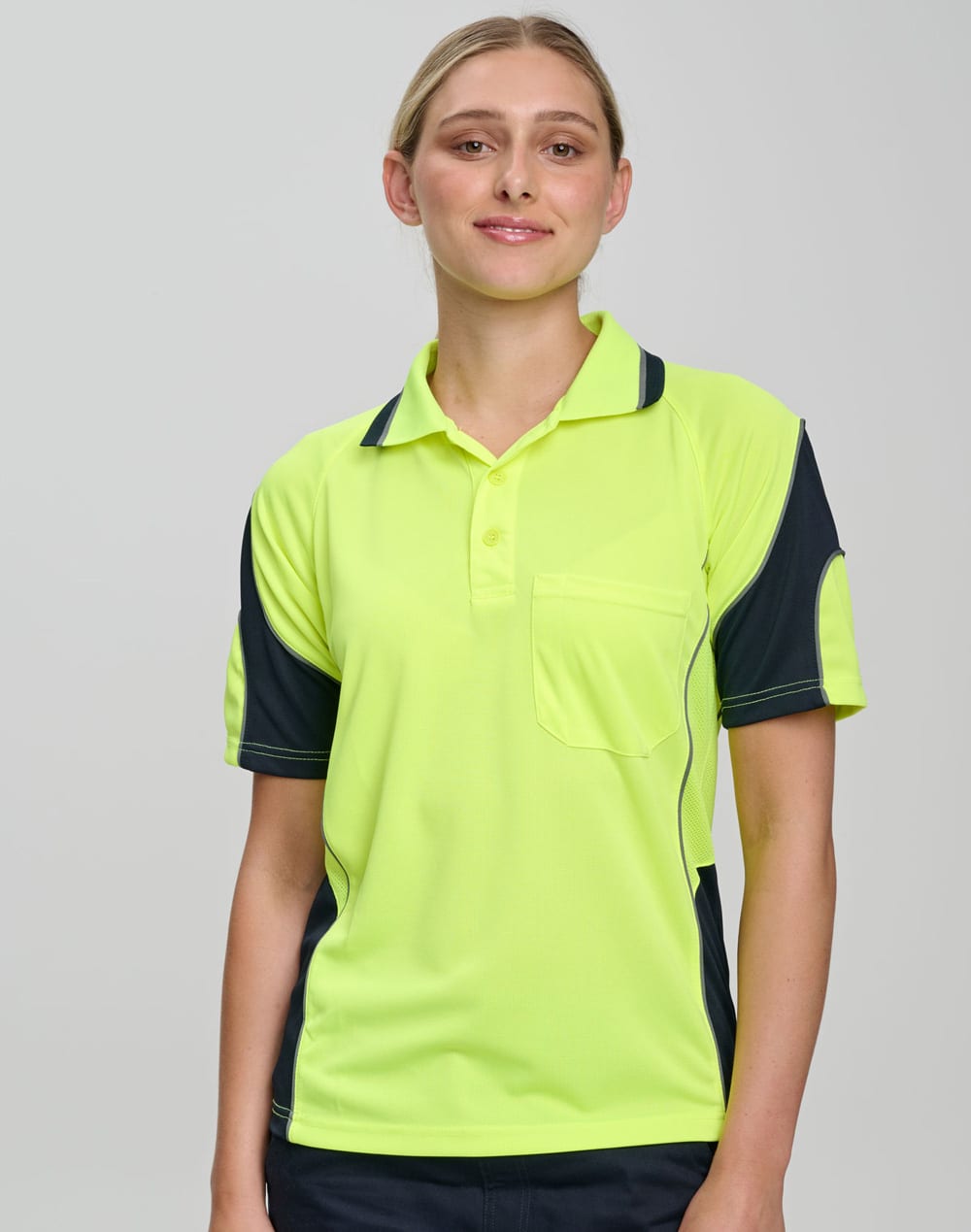 Cooldry Hi-Vis Mini Waffle Safety Polo SH-SW71