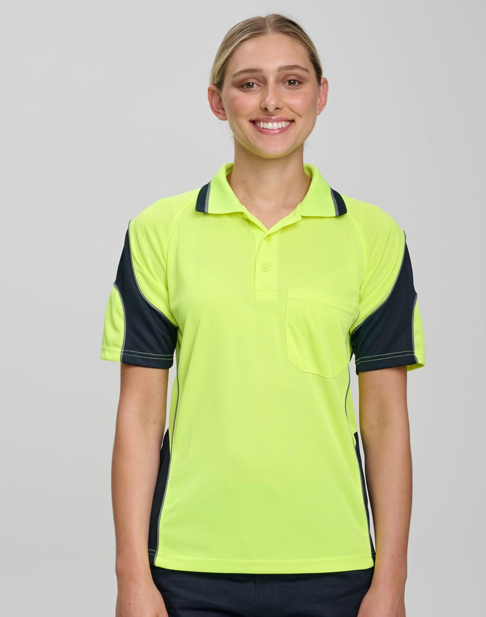 Cooldry Hi-Vis Mini Waffle Safety Polo SH-SW71