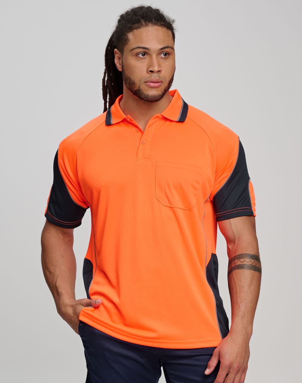 Cooldry Hi-Vis Mini Waffle Safety Polo SH-SW71