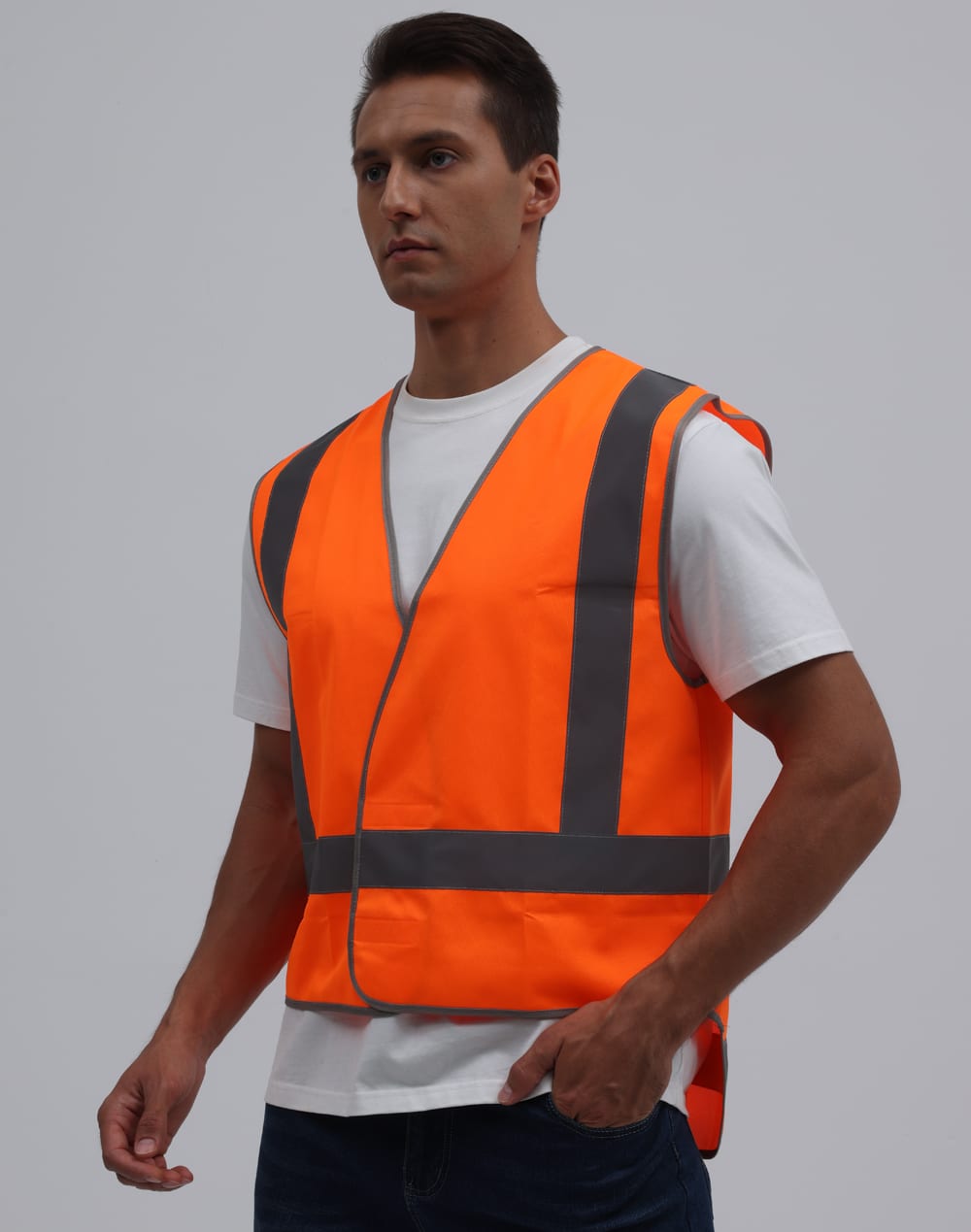 Hi-Vis X Back Safety Vest with Tail SH-SW72