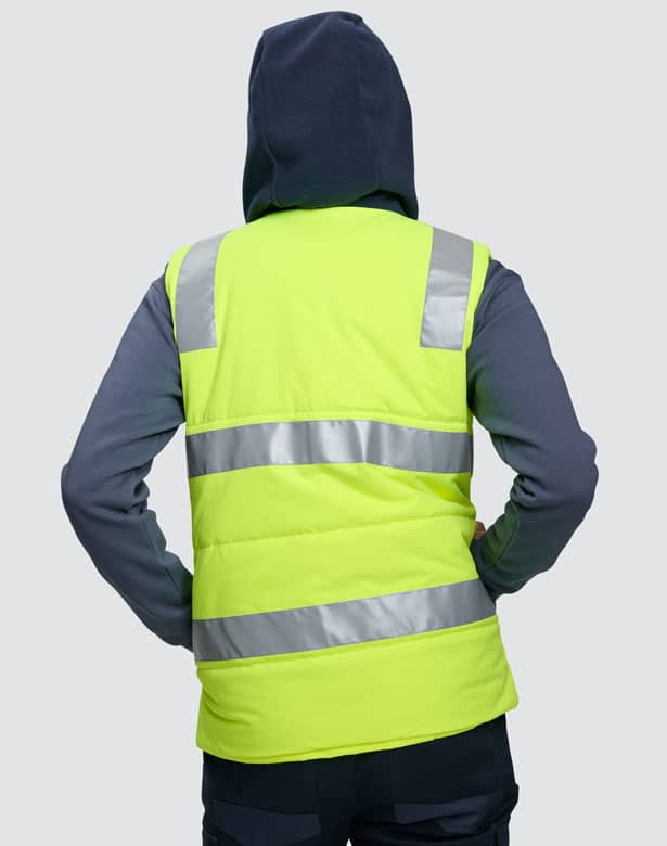 Unisex Hi Vis Hooded Puffer Vest SH-SW93