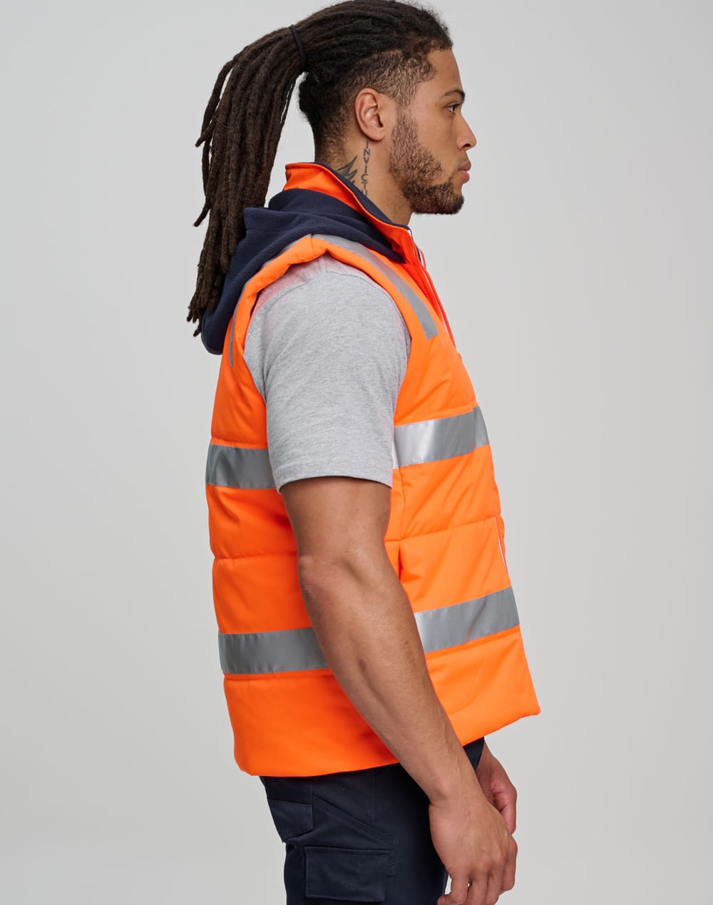 Unisex Hi Vis Hooded Puffer Vest SH-SW93