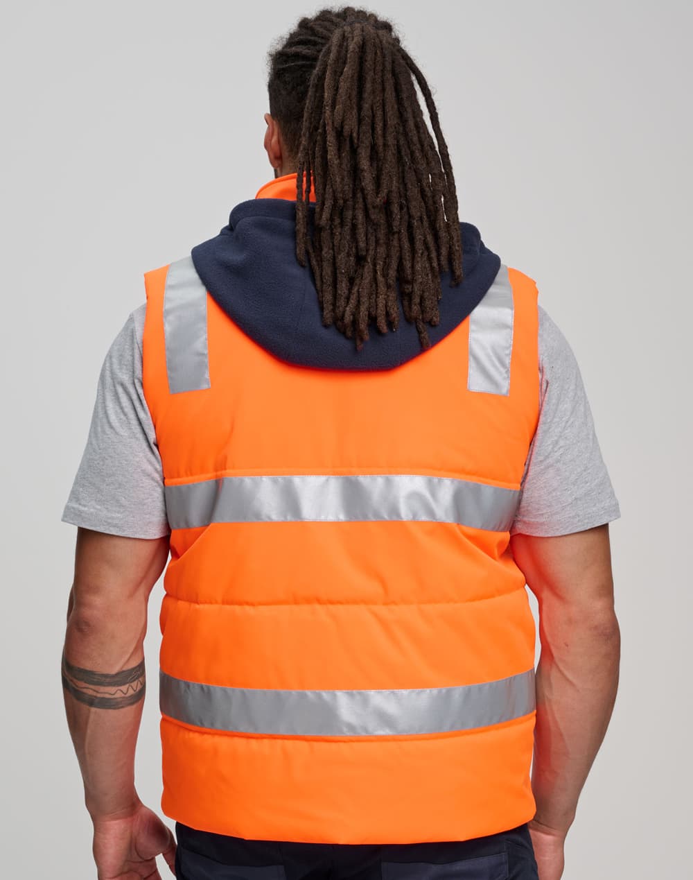 Unisex Hi Vis Hooded Puffer Vest SH-SW93