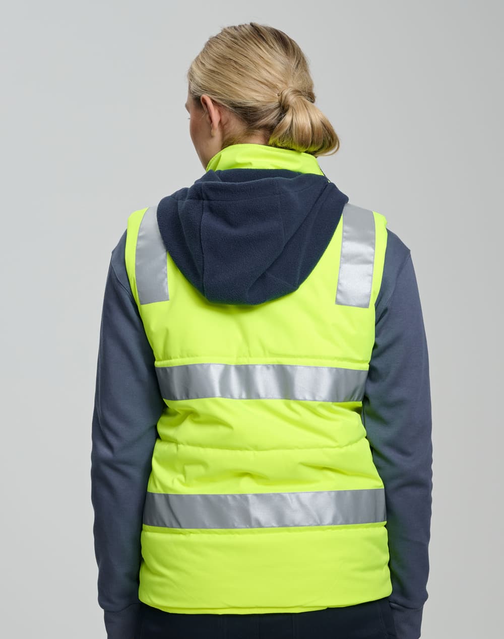 Unisex Hi Vis Hooded Puffer Vest SH-SW93