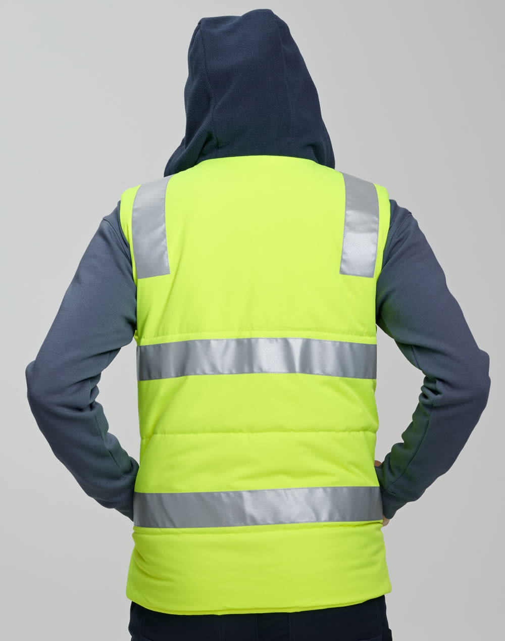 Unisex Hi Vis Hooded Puffer Vest SH-SW93