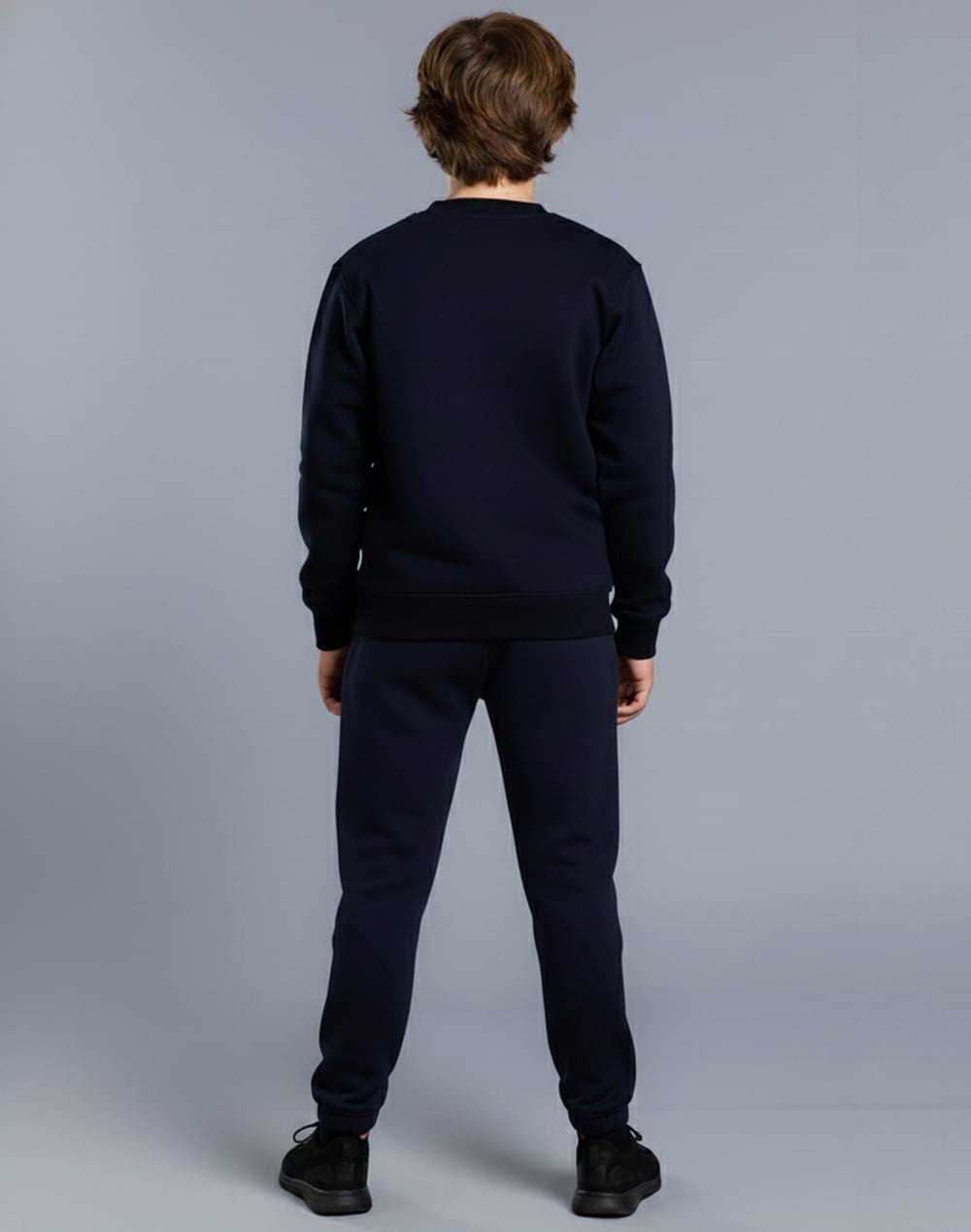 Kid's fleecy trackpants with Zip, Cuffs and knee padding SH-TP01K