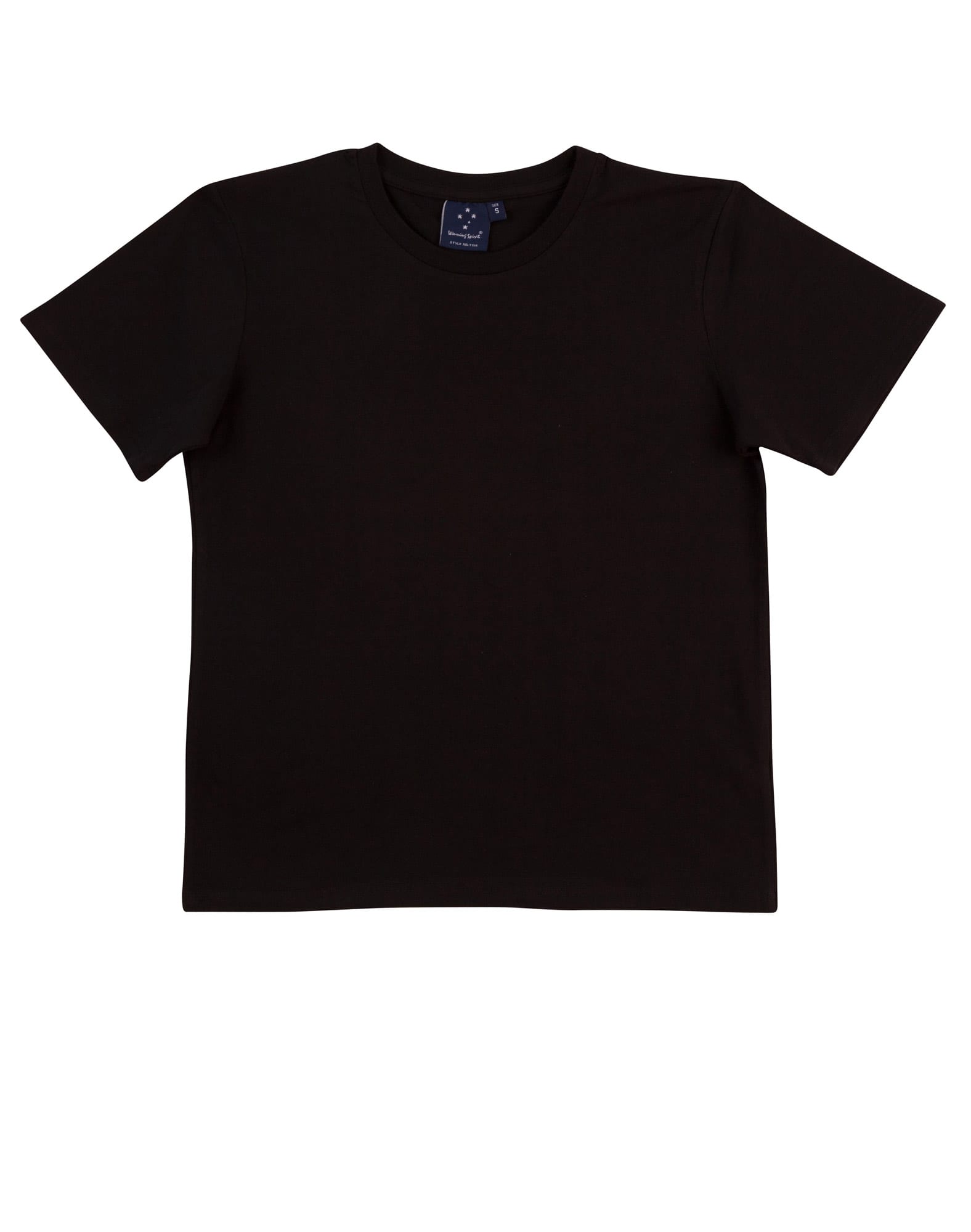 Mens Cotton Stretch Fitted Tee TS16 | Black