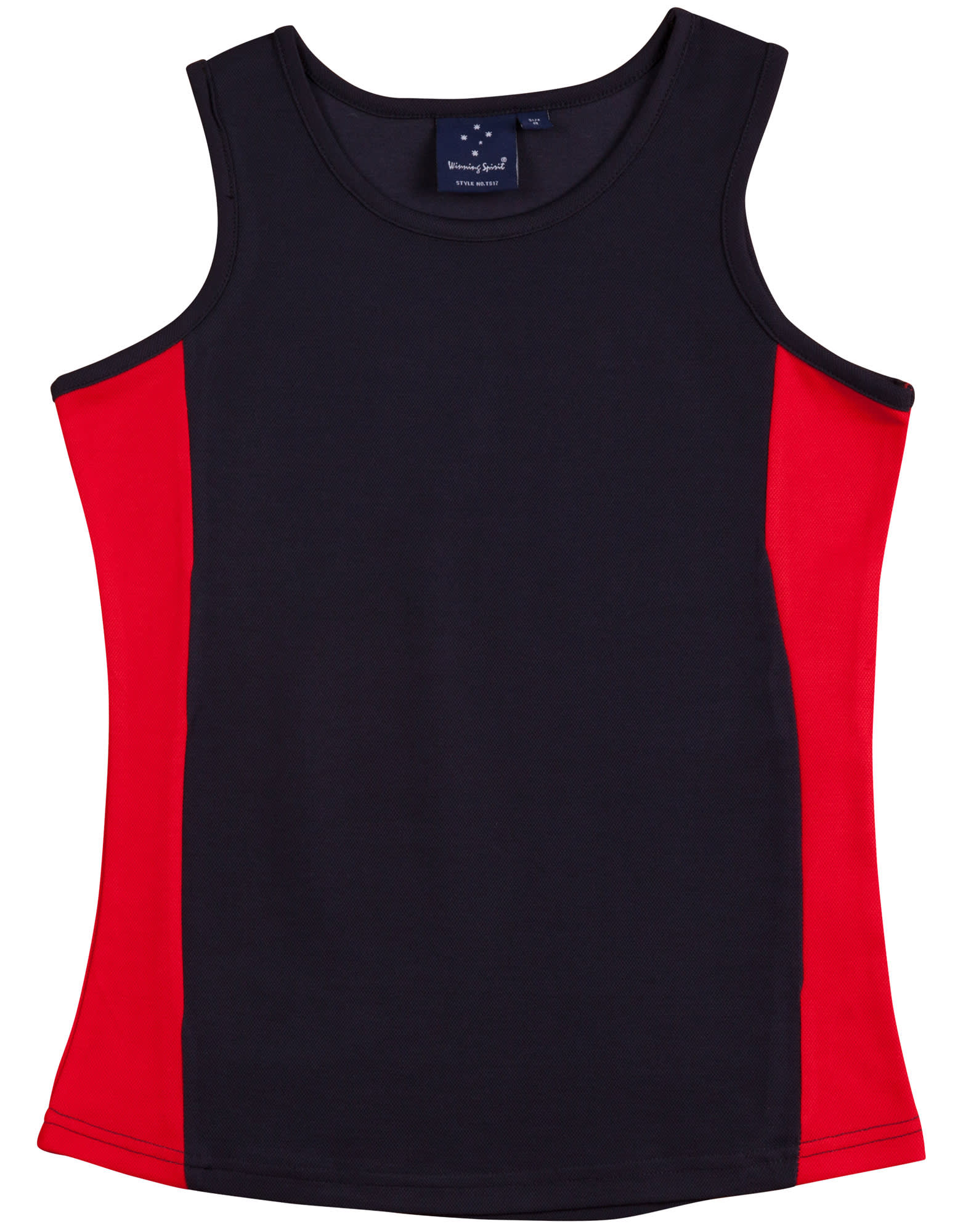 Ladies TrueDry Mesh Singlet TS17 | Navy/Red