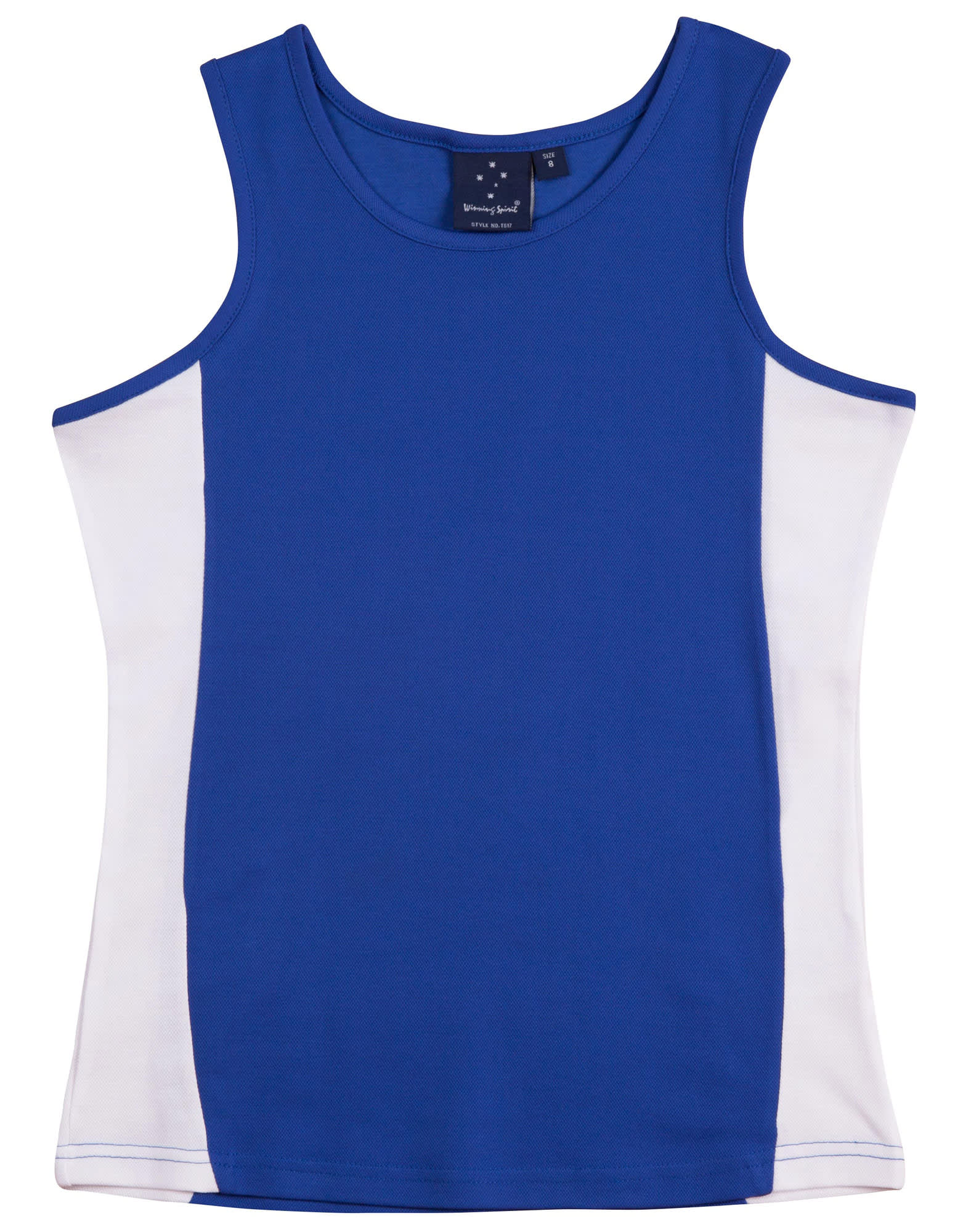 Ladies TrueDry Mesh Singlet TS17 | Royal/White