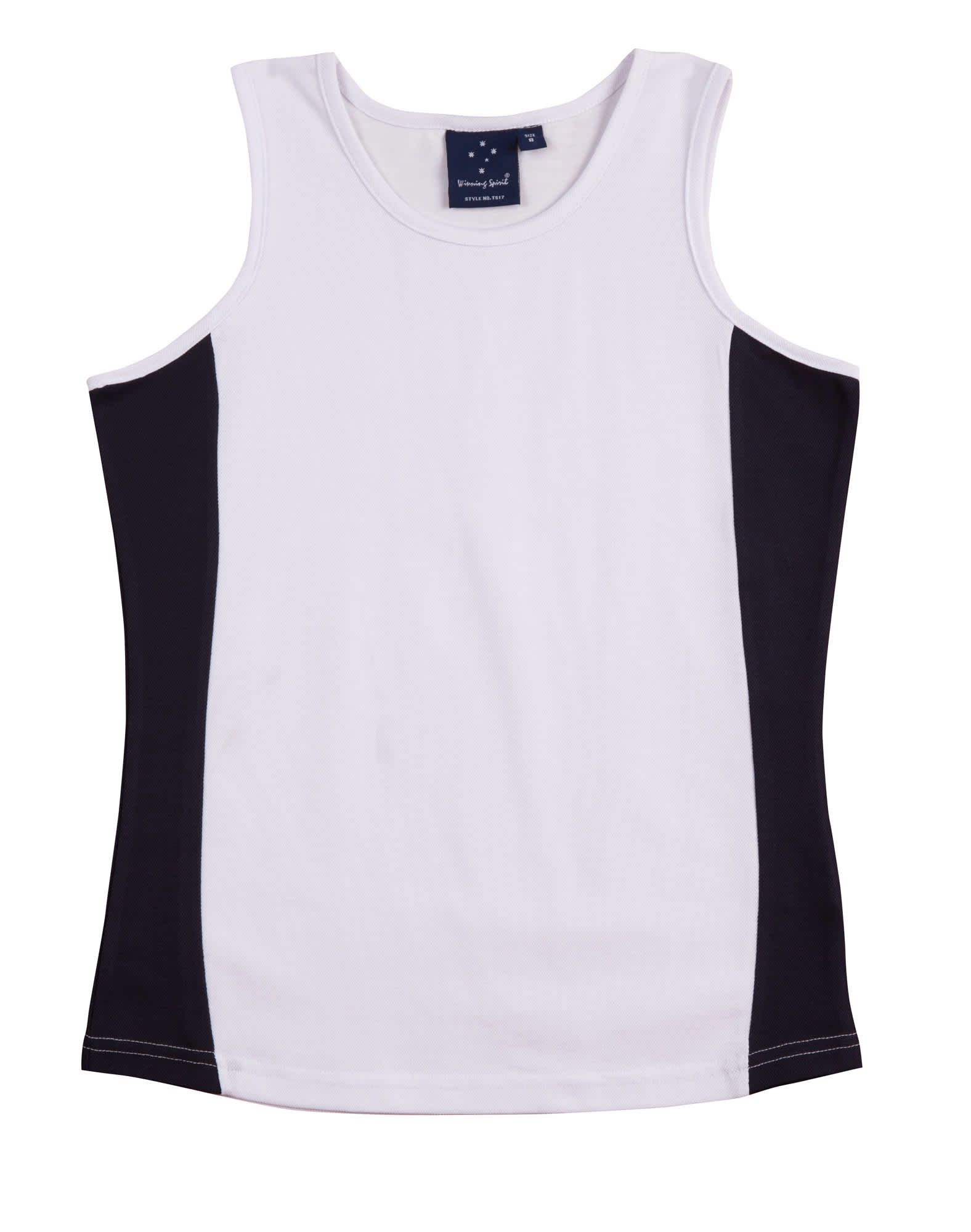 Ladies TrueDry Mesh Singlet TS17 | White/Navy