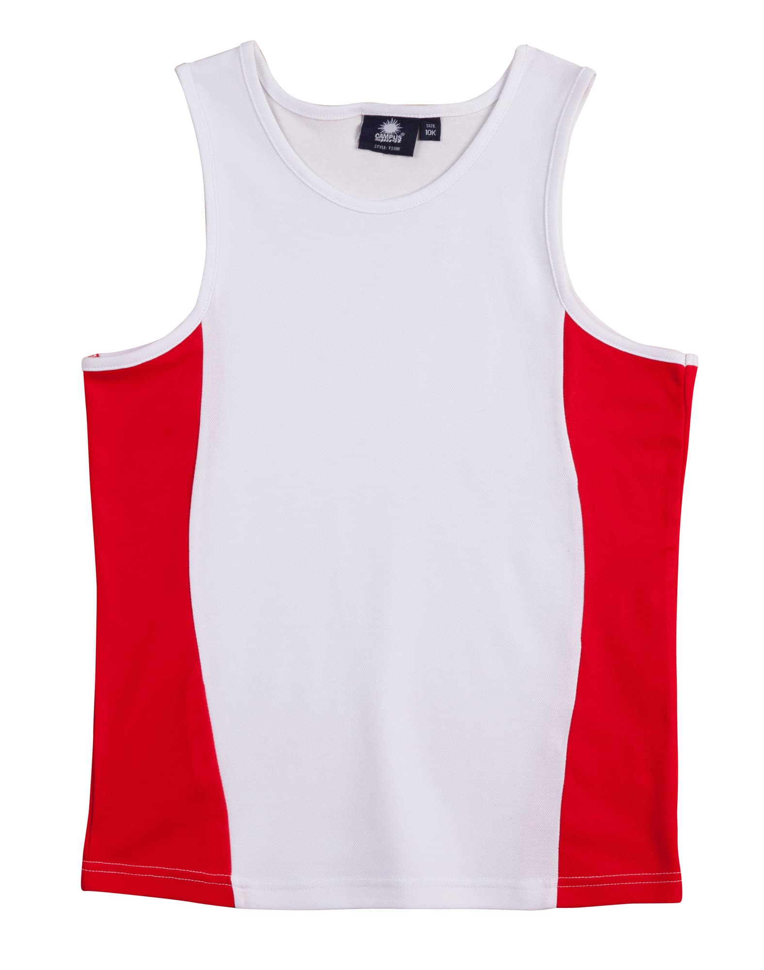 Ladies TrueDry Mesh Singlet TS17 | White/Red