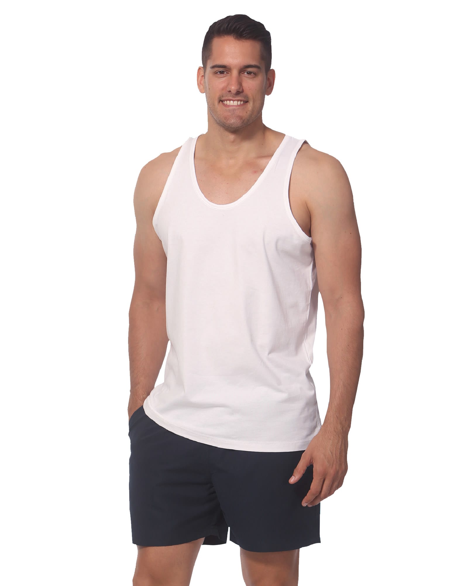 Mens 100% Cotton Singlet TS18 | 