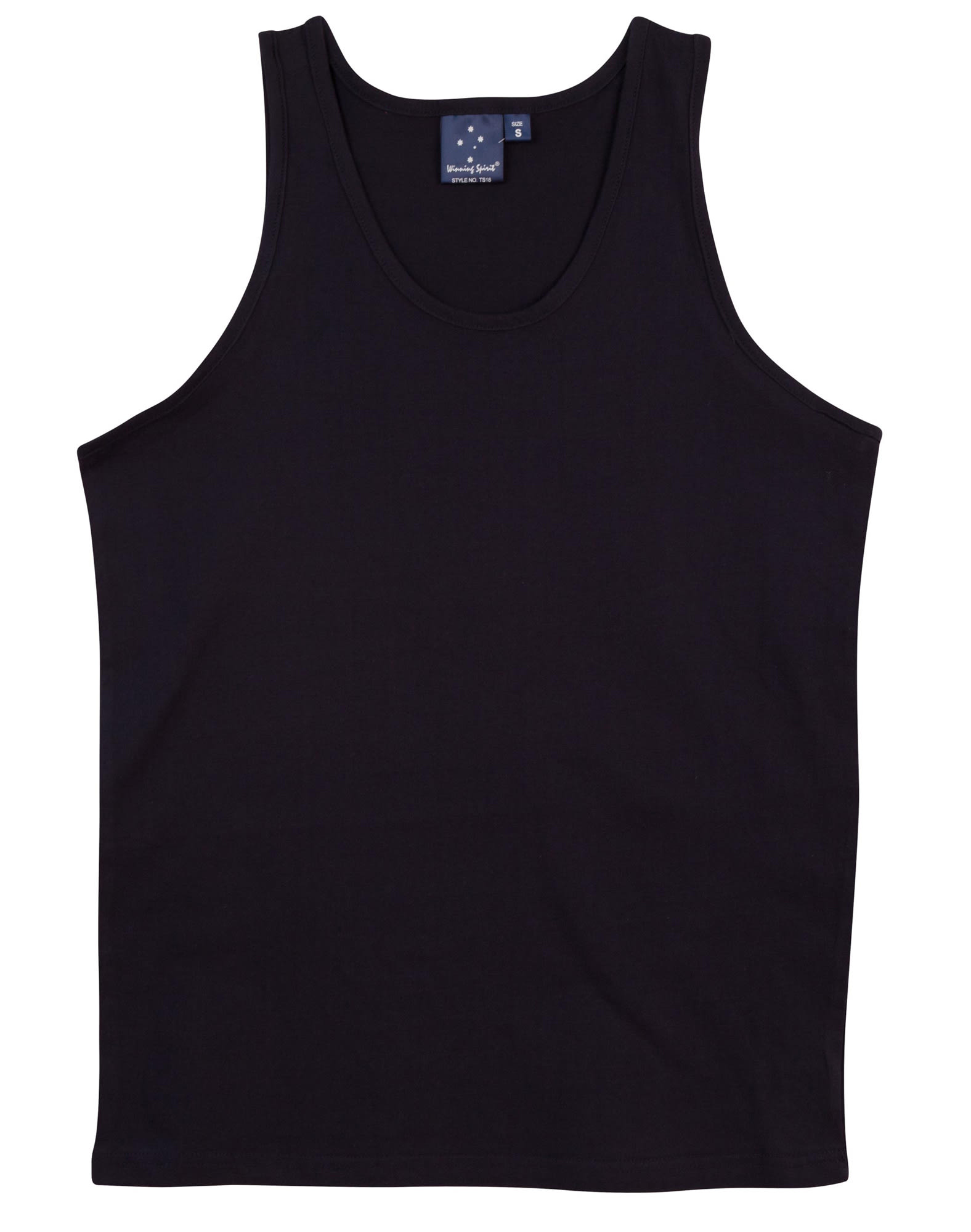 Mens 100% Cotton Singlet TS18 | Navy