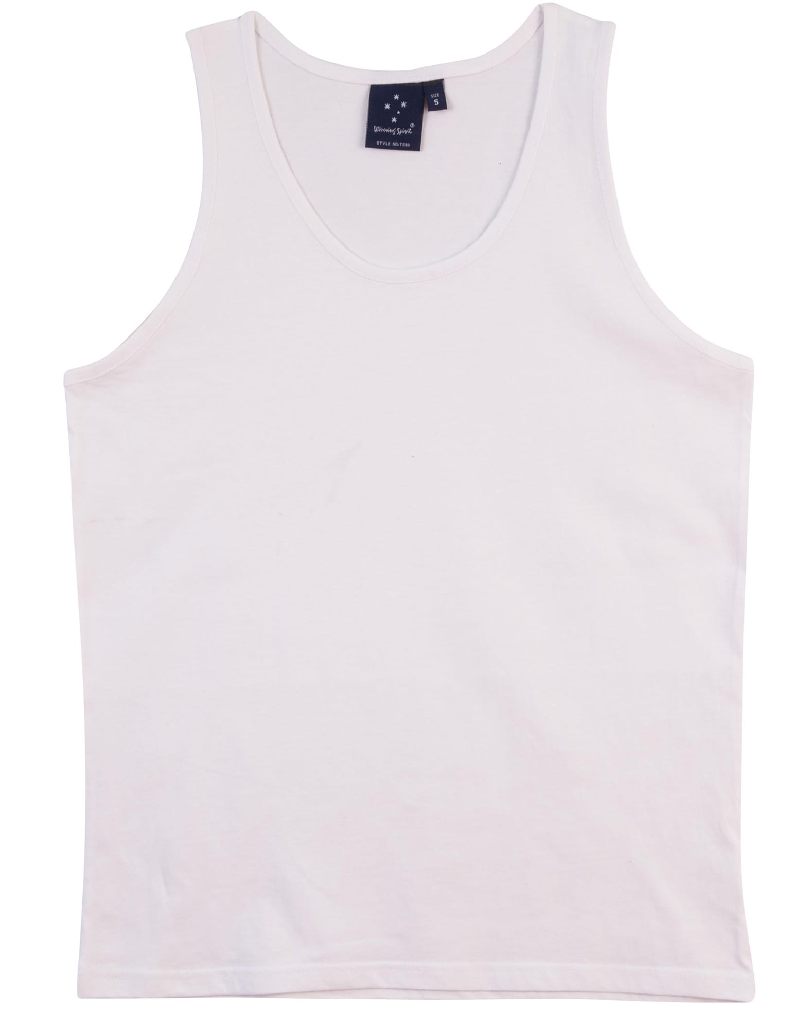 Mens 100% Cotton Singlet TS18 | White