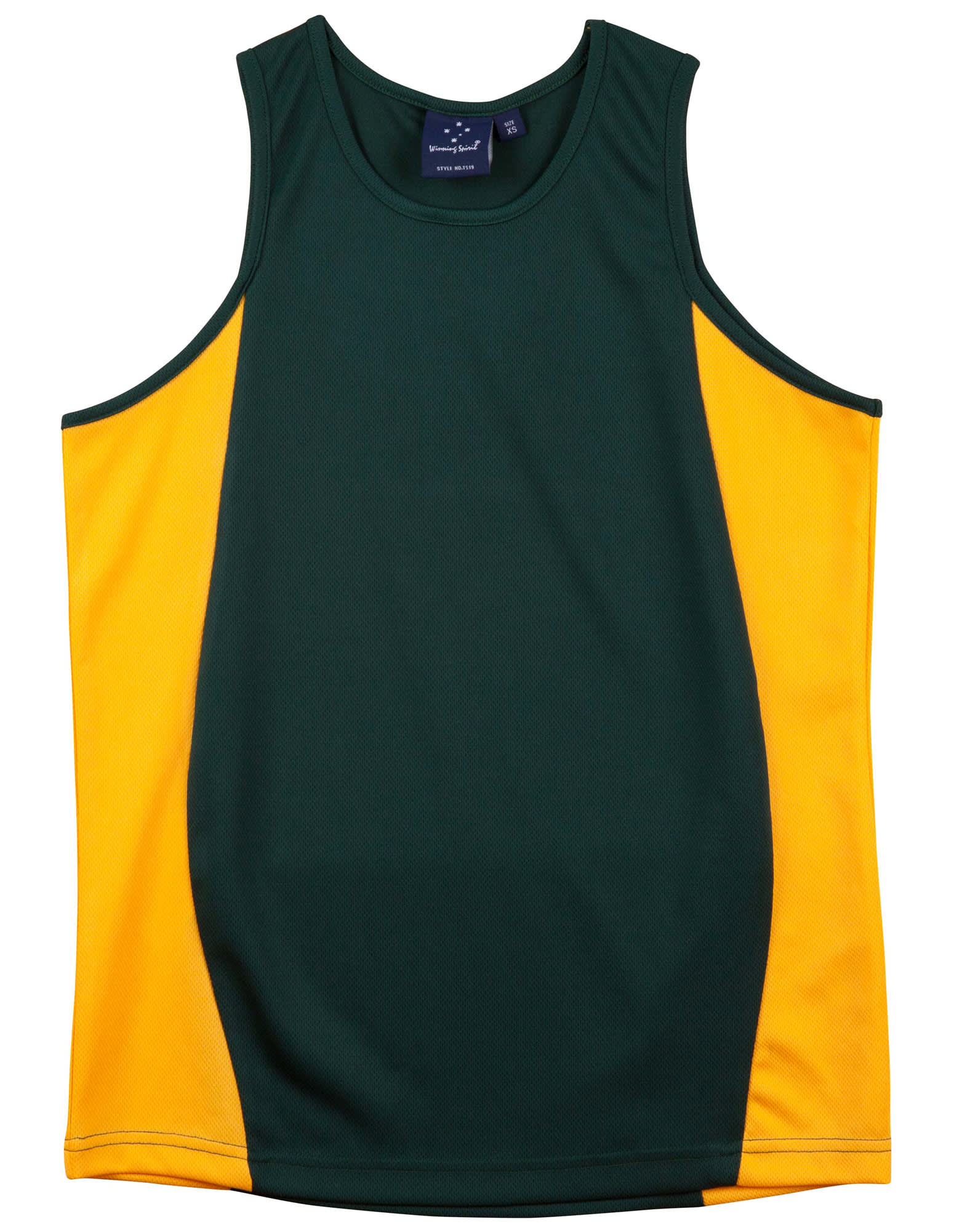 Mens Contrast CoolDry Mesh Singlet TS19 | Bottle/Gold