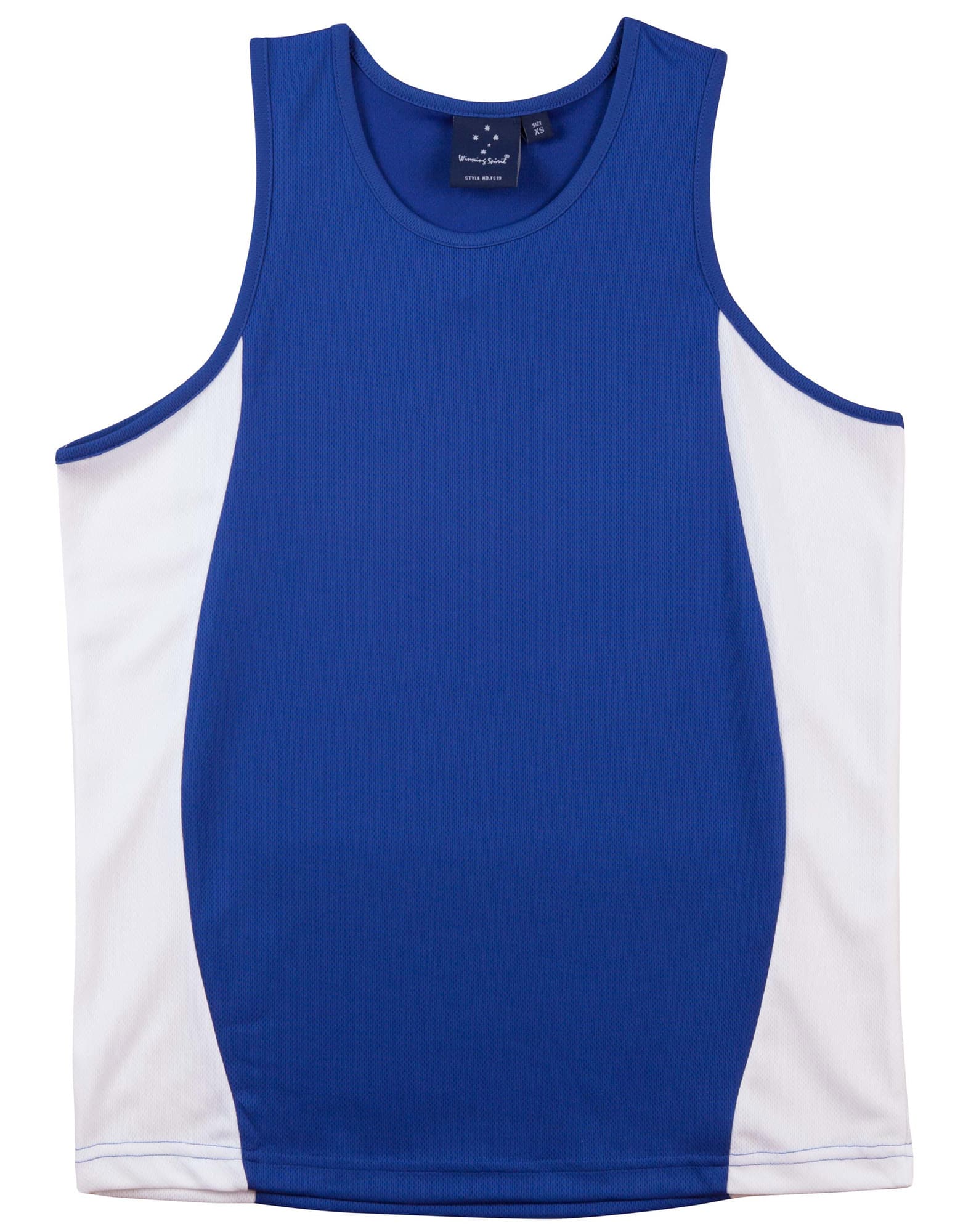 Mens Contrast TrueDry Mesh Singlet TS19A | Royal/White