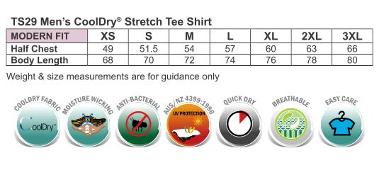 Mens CoolDry Stretch Tee Shirt TS29 | 