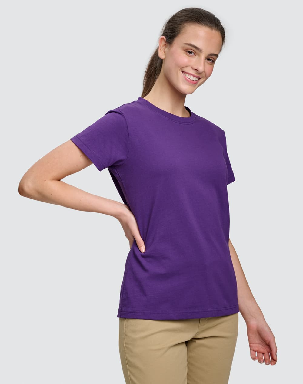 Ladies' Cotton Semi Fitted Tee SH-TS38