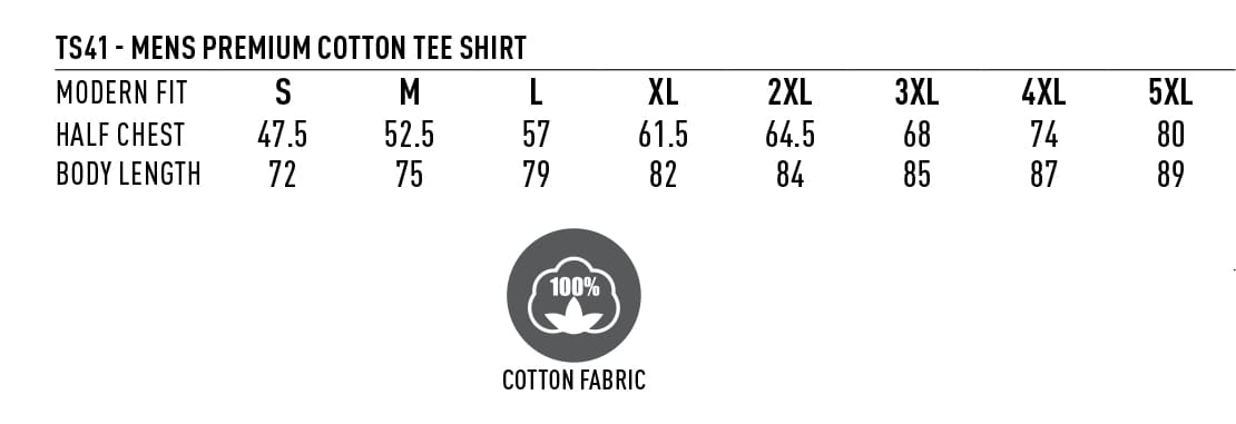 Premium Cotton Tee Shirt Mens