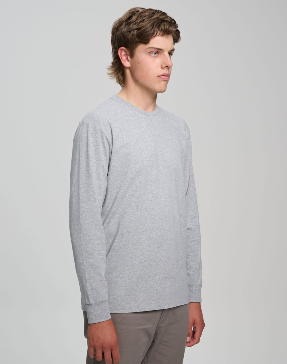 Men's Premium Cotton Face L/S Tee Shirt SH-TS47