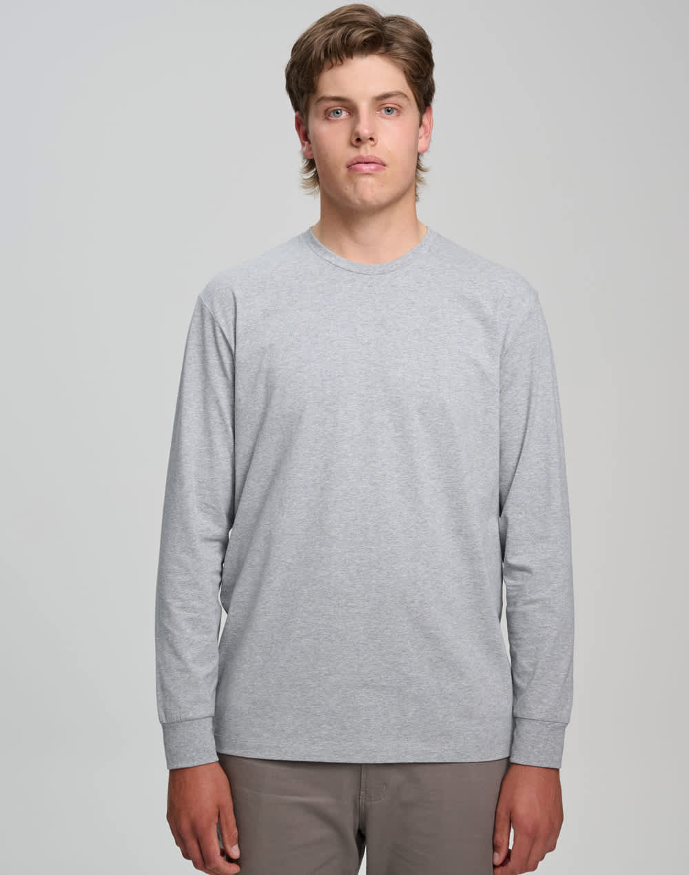Men's Premium Cotton Face L/S Tee Shirt SH-TS47