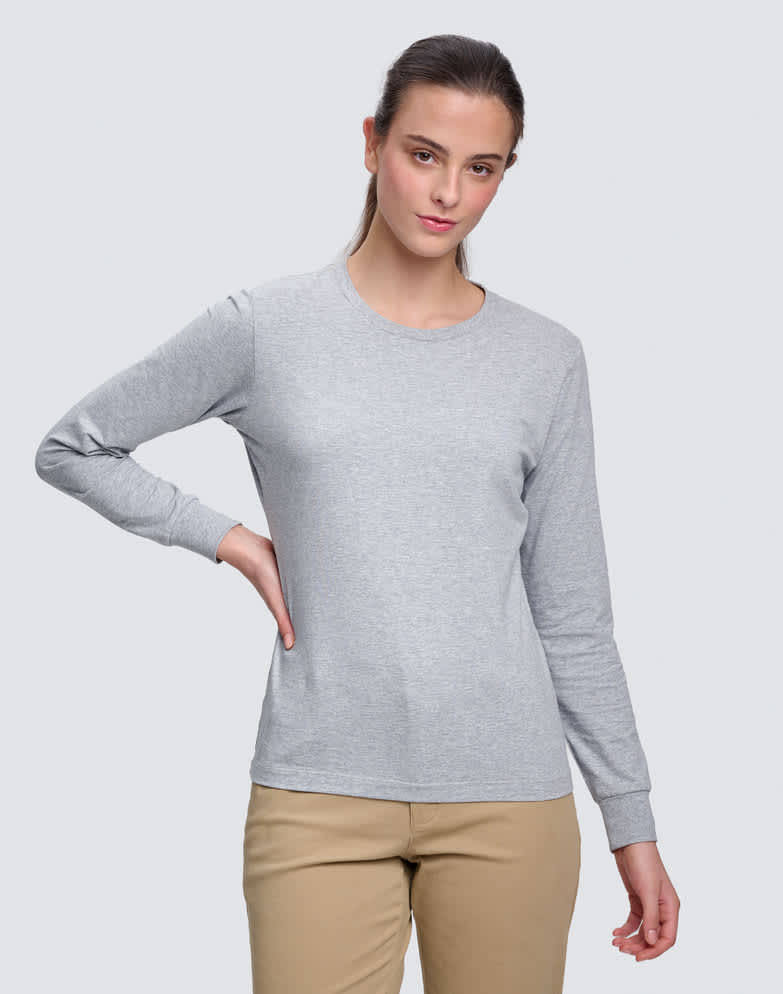 Ladies' Premium Cotton Face L/S Tee Shirt SH-TS48